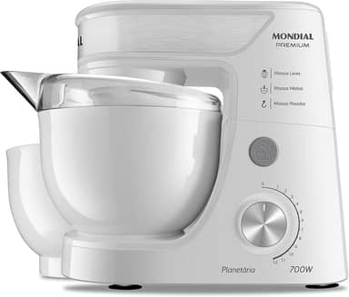 Batedeira Planetária, Mondial, Branco/Inox, 700W, 220V - BP-01P-W