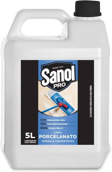 Sanol Pró Limpa Porcelanato 5 Litros Branco