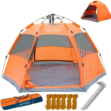 Joyfox Tenda hexagonal extragrande, iglu de acampamento, tenda automática para 5 a 8 pessoas, 280 x 280 x 155 cm