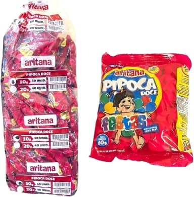 kit 25 Mini Pipoca Doce Com 10gr cada para festas eventos brindes pipoca de qualidade