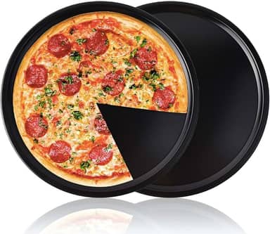 Kit 2 Formas de Pizza Antiaderente Inox