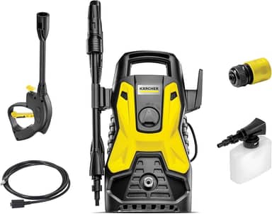 Kärcher Lavadora de Alta pressão Prática Black, 1500 PSI/Libras, 1400W, 300L/h com Aplicador de Detergente e Lança Regulável 220V