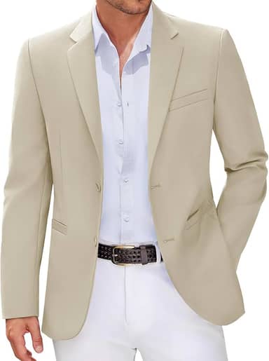 Blazer masculino casual esportivo slim fit, leve, negócios, dois botões