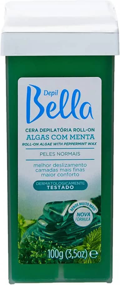 Cera Depilatória Refil Roll-On Algas e Menta Depil Bella 100 g