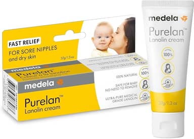 Pomada de Lanolina para Hidratação dos Mamilos Medela Purelan 2.0 - 37g, Medela, Incolor, 37G