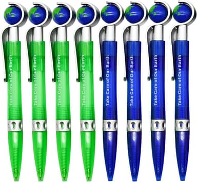 Maydahui 12 peças lindas canetas terrestres globo do mundo canetas esferográficas Tellurion tinta preta novidade Dia da Terra canetas para estudantes, professores, escritório, material escolar,