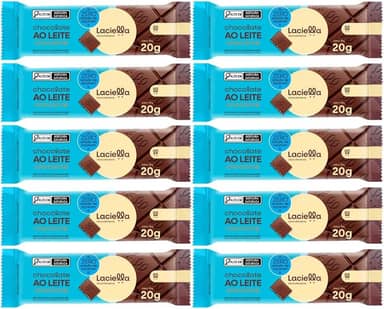 Kit com 10 Tabletes de Chocolate ao Leite Crocante Zero Açúcar de 20g cada - Laciella
