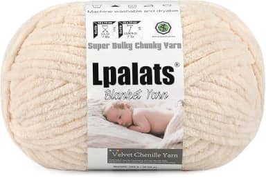 Fio de cobertor de bebê para crochê – 1 pacote de fio de chenille super fofo de 300 g para tricô à mão, fio de pelúcia super volumoso de 100 m para cobertores aconchegantes e amigurumi (1, cáqui)