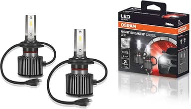 LED NIGHT BREAKER CROSS H7 OSRAM - 64210CW NBC - Potência 27W - Tensão 12V - 3 anos de Garantia - 6000K Branca Azulada