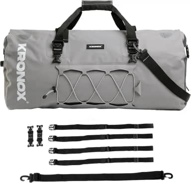 KRONOX Bolsa Duffle Impermeável para Banco Traseiro de Motocicleta. Bolsas Secas e Bagagem para Viagem. Funciona Como Bolsa de Equipamentos, Bolsa de Cauda Ou Bolsa de Rack. Tamanho de 25-40-60 Litros