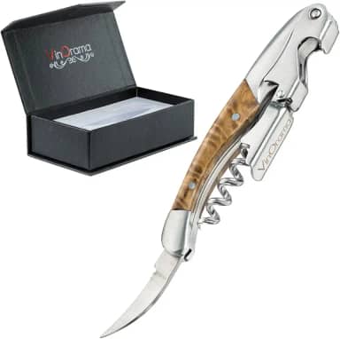 Waiters saca-rolhas abridor de vinho com cabo de jacarandá 3 em 1 abridor de garrafas de cerveja e cortador de alumínio, a melhor escolha de garçons profissionais e bartenders em todo o mundo