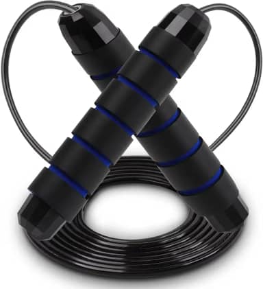 Corda de pular ajustável corda de pular de velocidade rápida sem emaranhados com rolamentos de esferas para fitness para mulheres e homens, fitness, casa, escola, academia, exercício, corpo fino