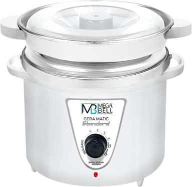Mega Bell, Panela aquecedora de cera para depilação, Termocera, Cera-Matic Standard, Com refil, Bivolt, 900g, Branca