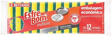 EsfreBom - Esponja Multiuso Abrasiva, Embalagem Econômica Leve 12 Pague 10, Bettanin
