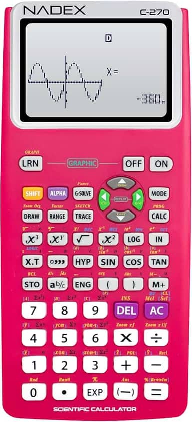 Calculadora científica com funções gráficas para estudantes universitários e secundários, engenharia, matemática avançada, cálculo, álgebra, geometria, trigonometria, estatística, física, química -