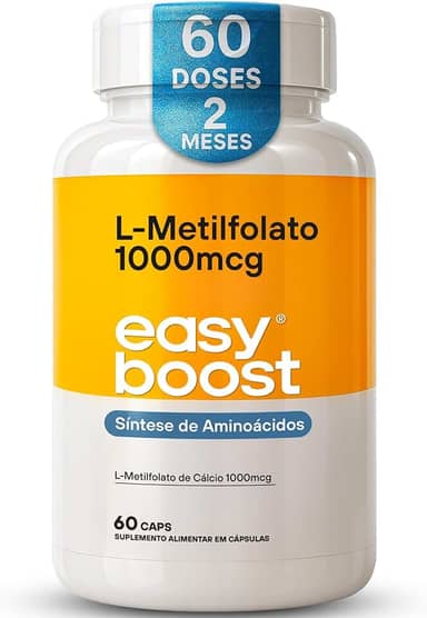 L-metilfolato De Cálcio 1000mcg Easy Boost Ácido Fólico 60cps