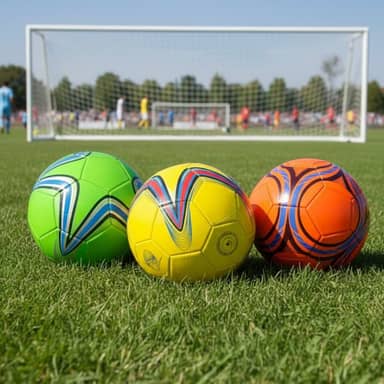 Bola de Futebol de Campo Oficial, Tamanho 5, Material PVC/Vinil, 22cm, 265g, Cores Sortidas, para Treinos e Jogos