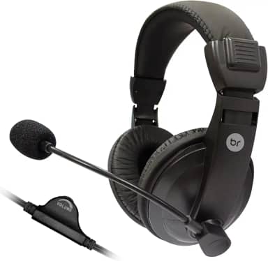 Bright 0507, Fone de Ouvido com Microfone, Cabo 2M, preto