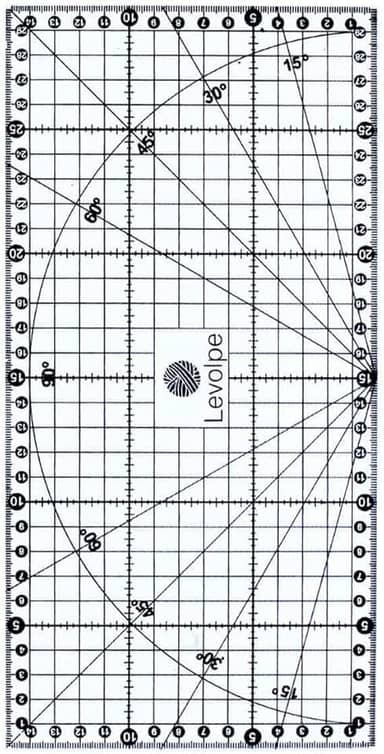 Régua 15x30 Cm Milimetrada Patchwork Artesanato