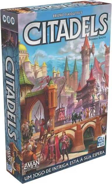 Galápagos Jogos Citadels (Segunda Edição) - Revisada, Jogo de Tabuleiro para Amigos, 1 a 8 jogadores, 30-60 min, CIT201, Multicolor