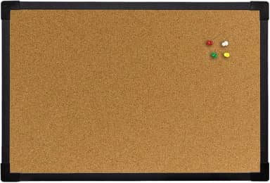 Quadro de Aviso Cortiça Moldura Mdf Soft Colors Preto STALO, 60x40