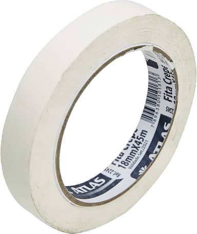 Atlas - Fita Crepe, Rolo de 18 mm x 50 Metros