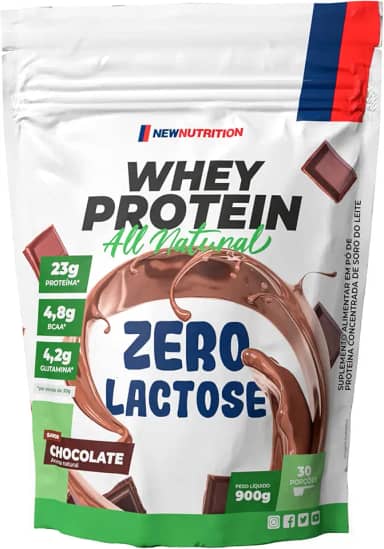Whey Protein Zero Lactose All Natural 900g Chocolate NewNutrition