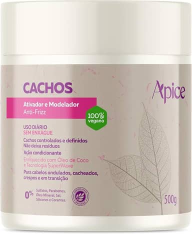 Ápice Ativador e Modelador de Cachos | Hidratação, Definição e Controle de Frizz para Cabelos Cacheados e Crespos | 500g