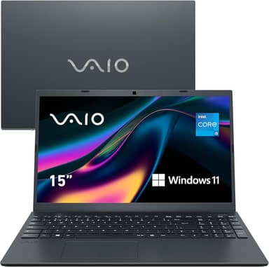 Notebook VAIO FE15 - Intel Core i5 12th, 16GB 512GB SSD, Tela 15,6'' Full HD Antirreflexo, Windows 11 Home - Cinza Grafite, VJFE54F11X-B2621H