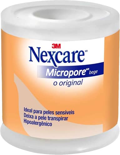 Nexcare, 3M, Fita Micropore Bege 50Mmx4, Bege