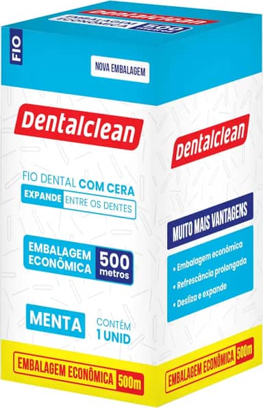 Dentalclean Fio Dental Com Cera Expansive Sabor Menta, 500m
