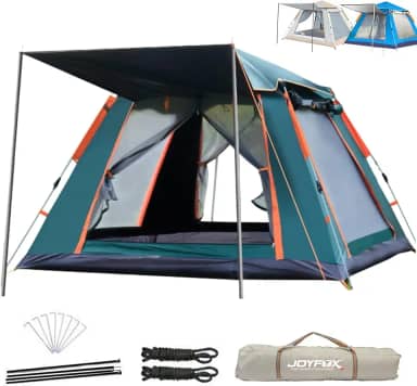 Joyfox Barraca De Camping Automatica Upf 50+ Impermeavel 1500mm Grande Para 5-8 Pessoas 240 * 240 * 155cm