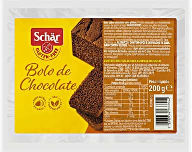 BOLO DE CHOCOLATE 200G - SEM GLÚTEN