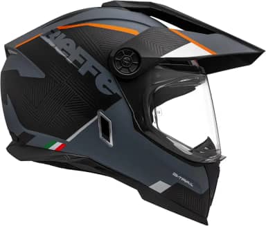 Capacete Masculino Bieffe B-Trail Delux Preto Oculos Moto