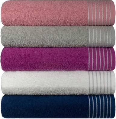 Kit 5 Toalhas de Rosto Grande Extra Macia New Sublime com Alta Absorcao - 45 x 80 cm