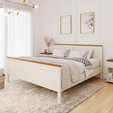 Cama King Ananda Cabecasa Madeiramadeira Off-white/Mel