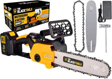 Moto Serra Elétrica A Bateria Portátil 21v 12 Pol Recarregável Profissional TCS21B The Black Tools