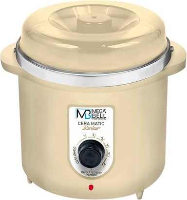 Mega Bell, Panela aquecedora de cera para depilação, Termocera, Cera-Matic Júnior, Sem refil, Bivolt, 400g, Beje