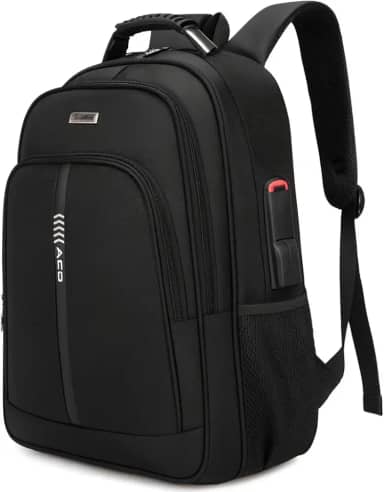 Mochila Executiva Impermeável para Notebook até 17,3” – Antifurto com Cabo de Aço, USB Externa, Masculina Grande, Trabalho e Viagem