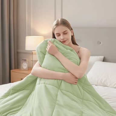 HYLEORY Edredom refrescante King Size - Cobertor refrescante de verão para pessoas que dormem quentes/suores noturnos, edredons de gelo sedoso de toque frio de dupla face, roupa de cama leve e