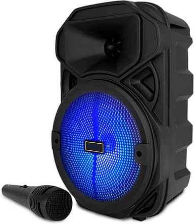 Caixa de Som Caixinha Amplificada com Bluetooth Entradas para Usb Microfone Micro Sd Aux Portátil e Potente com Graves Excelentes e Luz Led Rgb