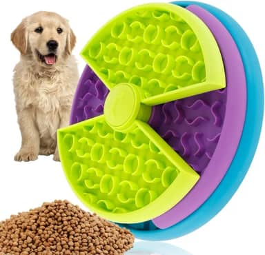 Alimentador lento para cães, 26 x 5,8 cm, 3 camadas, reutilizável, tigela de alimentação lenta para cães, brinquedo interativo para evitar engolir e comer demais para gatos, cães médios e grandes