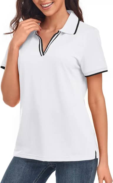 Camisas polo femininas que absorvem a umidade, camisas de golfe, roupas de golfe, camisetas casuais, P/M/G/GG/2GG