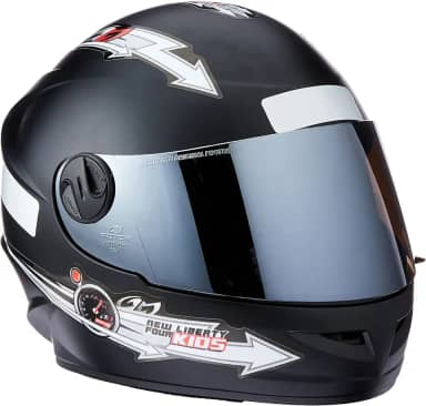 CAPACETE FECHADO PRO TORK LIBERTY FOR KIDS SOLID PRETO FOSCO TAM. 54 VIS. ESPELHADA