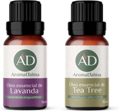 Kit Óleo Essencial - Os 2 Óleos Essenciais Mais Populares Do Mundo. Lavanda Reduz o Estresse, a Ansiedade - Melaleuca é revigorante e revitalizante | 100% Puros e Naturais Testados Por Cromatografia - Aroma D’alma