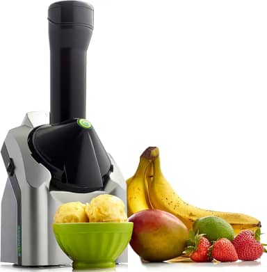Yonanas 902 Classic Vegan, Máquina de Servir Sorvete de Frutas Congeladas Sem Laticínios, Inclui 36 Receitas, 200 Watts, Prata