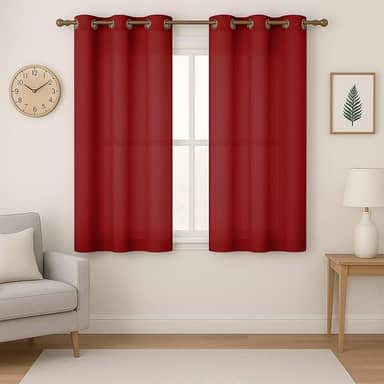 Cortina Sala Quarto Cozinha Escritório em Tecido Oxford Premium 2,60m x 1,40m (Bordô)