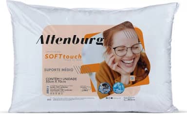 Travesseiro Soft Touch Branco - 50cm x 70cm - Altenburg