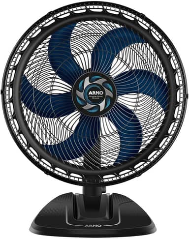 Ventilador de Mesa Arno Xtreme Force Breeze 50cm VB50, 126W, 6 Pás, 3 Velocidades, Oscilação 80º, Power Zone, Modo Sono Tranquilo, Grade Chevron Zone, 220V