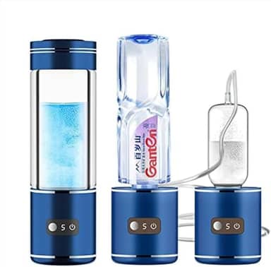 Garrafa de água hidrogenada ionizada gerador de água de hidrogênio 350ml com inalador e adaptador portátil fabricante de garrafa de água alcalina de hidrogênio recarregável garrafa de vidro